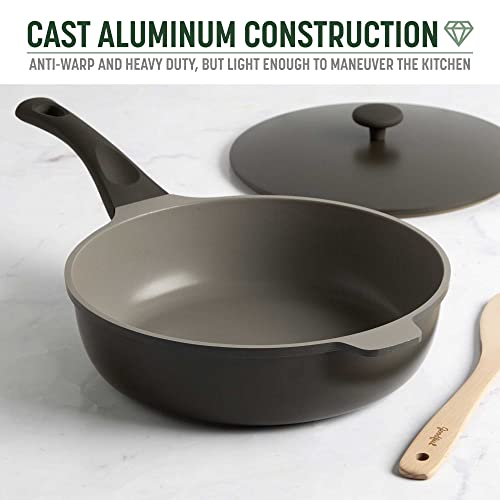 Goodful All-in-One Pan, Multilayer Nonstick, High-Performance Cast Construction, Multipurpose Design Replaces Multiple Pots and Pans, Dishwasher Safe Cookware, 11-Inch, 4.4-Quart Capacity, Graphite