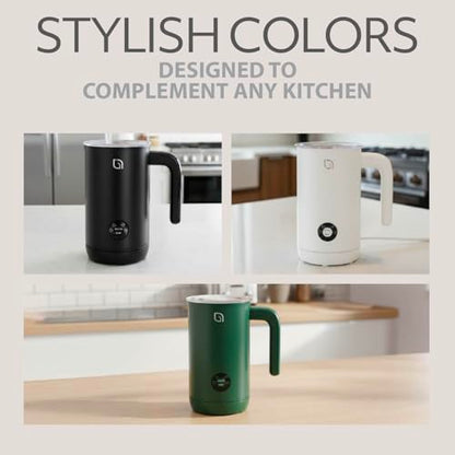 WILLOW Eco Series Milk Frother, 4 in 1 Milk Steamer, One Button Operation Hot and Cold Foam Maker 8.12oz/240ml Milk Warmer for Coffee & Latte, Made from 99% Recycled Plastics, 100% Non-Toxic