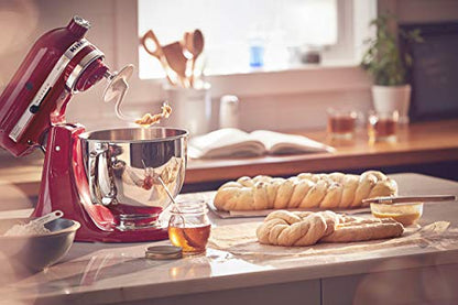KitchenAid Value Bundle Artisan Series 5 Quart Tilt-Head Stand Mixer with Included Flex Edge Beater, KSM150FEER, Empire Red