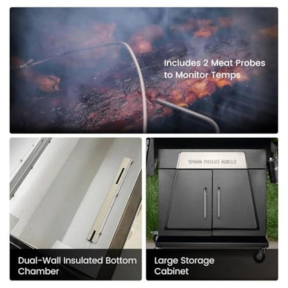 Z GRILLS 2026 Electric Pellet Smoker & Grill, 700 sq. in Cooking Space, PID 3.0 Precision Control, Dual Meat Probes, 28-Hour Hopper, Dual-Wall Insulated Base, 8-in-1 BBQ with Cover