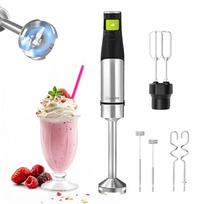 Consciot 4-in-1 Immersion Blender Handheld Max 1100W, Trigger Speed Control