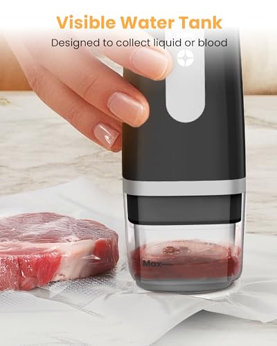 FEPPO Vacuum Sealer for Food with Visible Water Tank, 30 Reusable Bags