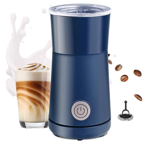 Seydere Simple Milk Frother, 2 in 1 Milk Steamer and Frother, Electric Milk Steamer, Milk Warmer and Hot Milk Foam Maker for Latter, Macchiato, Cappuccinos，Blue
