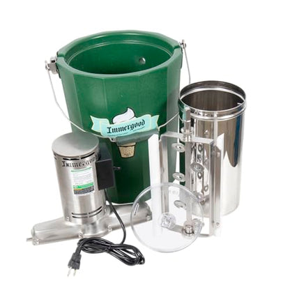 Immergood - 6 qt. PREMIUM Electric Ice Cream Maker - Stainless Steel - Leakproof Tub
