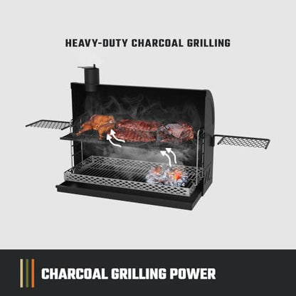 Oklahoma Joe's Judge Charcoal Grill and Smoker with 540 sq in Cooking Area in Black