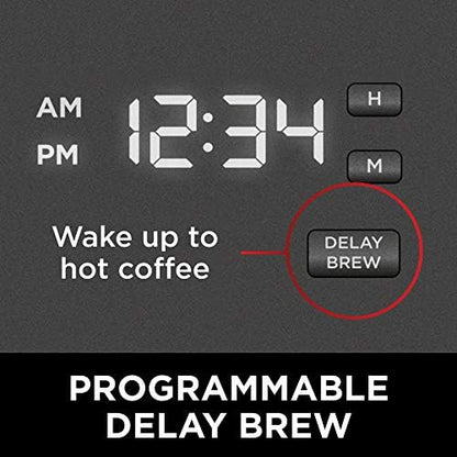 Ninja (Refurbished) 12-Cup Programmable Brewer CE251 Coffee Maker, 60 oz, Black/Stainless Steel (Renewed)