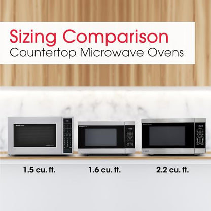 SHARP Countertop Microwave Oven with Removable 16.5" Carousel Turntable, 1200 Watt, 2.2 Cubic Feet, Stainless Steel