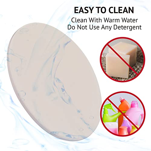 Waykea 9” Round Small Pizza Stone for Toaster Oven | Cordierite Grilling Stone Bread Baking Stone for Grill, Oven | Bake Homemade Golden Crispy Crust Pizza