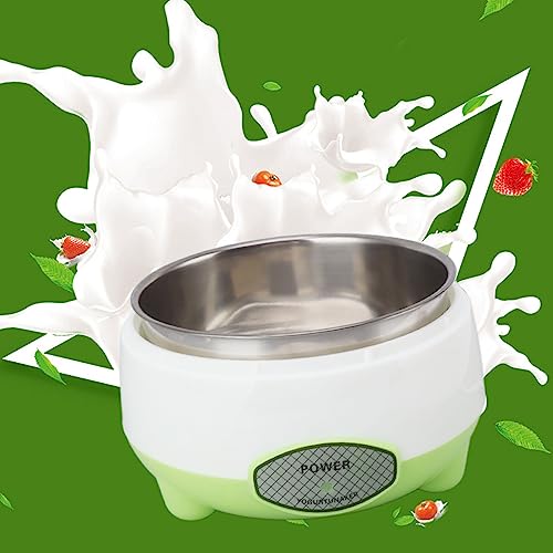 Cryfokt Yogurt Maker Machine, Energy Saving DIY Yogurt Maker Machine Stainless Steel Container Compact for Kitchen (US Plug 110V)