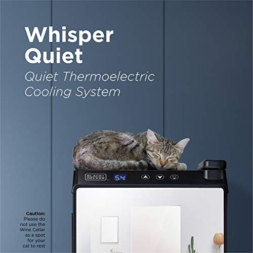 BLACK+DECKER 6-Bottle Thermoelectric Wine Chiller, BD60316, Mirrored Door
