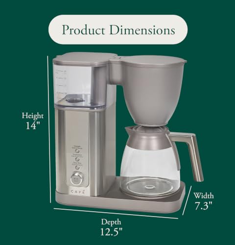 Café Specialty Drip Coffee Maker 10-Cup Glass Carafe, Hot or Iced, SCA