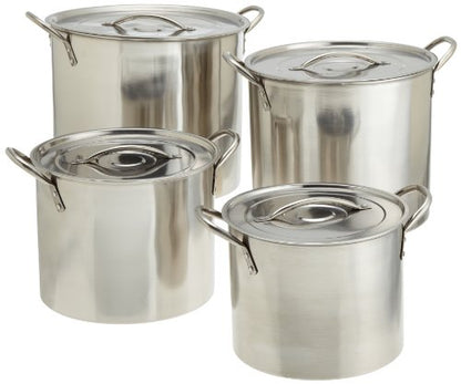 Star Crafts 4 Piece Stainless Steel Stock Pot Cookware Set Contains 4 Stockpots and 4 lids