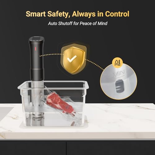 INKBIRD 2.4G Wifi Sous Vide Cooker ISV-200W, 1000W Sous Vide Machine, Remote Control Immersion Circulator with APP Recipes Timer Alarm Mobile Notification 3D Water Heating Ultra-Quiet