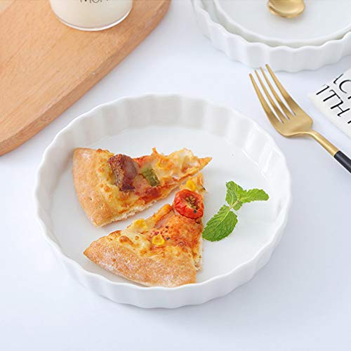 Foraineam Set of 8 Pieces Porcelain Shallow Ramekins, 5 Ounce Creme Brulee Ramekin Dishes Round Baking Ramekins Set
