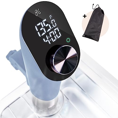 Greater Goods Kitchen Sous Vide Machine - Precision Cooker, Immersion Circulator, Brushless Motor, 1100 Watts (Stone Blue)