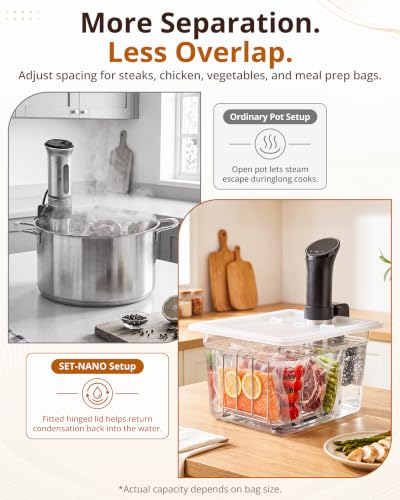 EVERIE Sous Vide Container Set, 12 Qt with Lid & Adjustable Rack