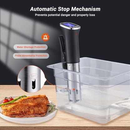 INKBIRD WiFi Immersion Circulator for Sous Vide, IPX7 Waterproof 1000W Sous Vide Cooker, Accurate Sous Vide Machine with Free App Recipes, Stainless Steel Immersion Cooker & Sous Vide Circulator
