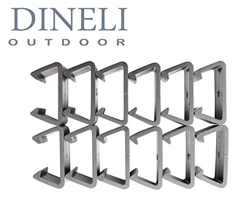Dineli 20 Pieces Patio Furniture Clips Furniture Sofa Clips Outdoor Sectional Couch Connectors Sofa Outdoor Patio Sets Propane Fire Pit (Black-Sofa Clips)