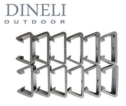 Dineli 20 Pieces Patio Furniture Clips Furniture Sofa Clips Outdoor Sectional Couch Connectors Sofa Outdoor Patio Sets Propane Fire Pit (Black-Sofa Clips)