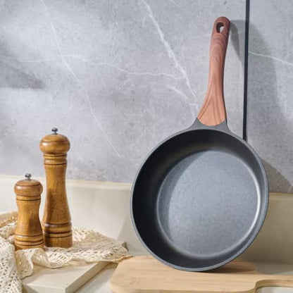 YYJINGYOU Nonstick Frying Pan, Skillet with Lid, Induction Compatible (Pan with Lid 9 inch)