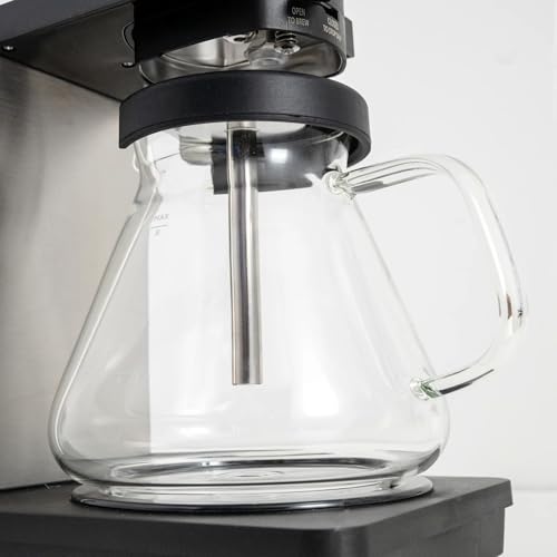 SimplyGoodCoffee THE BREWER - Plastic-Free. Coffee Maker/Coffee Machine. 8 Cup Automatic Drip Pour Over Coffee Brewer. Brewer Free of Plastic, Gold Cup Standard. Black/Stainless Steel