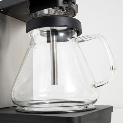 SimplyGoodCoffee THE BREWER - Plastic-Free. Coffee Maker/Coffee Machine. 8 Cup Automatic Drip Pour Over Coffee Brewer. Brewer Free of Plastic, Gold Cup Standard. Black/Stainless Steel