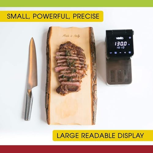 Vesta Precision Sous Vide Cooker, 30L Capacity, WiFi App Control and Large Display Screen,Foldable Design, IPX7 Waterproof, High Performance Immersion Circulator for Home & Professional Kitchen