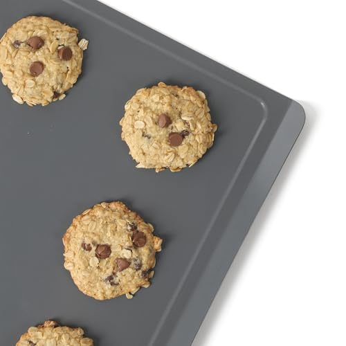 Calphalon Titan Steel Core PFA Free Nonstick 17 x 14 Cookie Sheet Baking Pan, Heavy Duty Reinforced Steel Bakeware for Even Heating, Oven Safe Baking Tray for Cookies