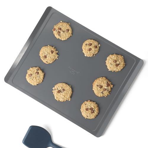 Calphalon Titan Steel Core PFA Free Nonstick 17 x 14 Cookie Sheet Baking Pan, Heavy Duty Reinforced Steel Bakeware for Even Heating, Oven Safe Baking Tray for Cookies