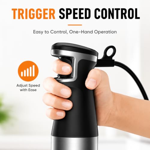 Immersion Blender Handheld Hand Blender 3 in 1 Stick Blend