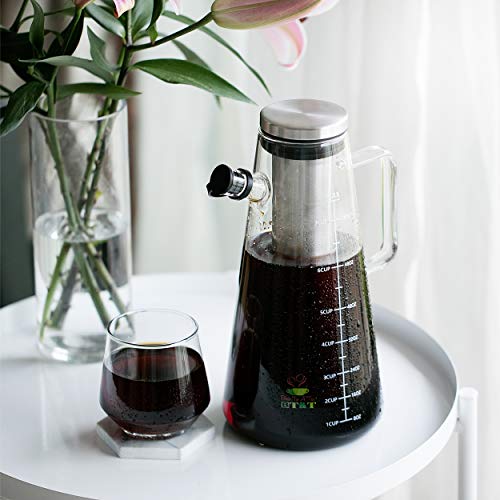 BTaT- Airtight Cold Brew Coffee Maker Pitcher, 2 Liter / 64 oz