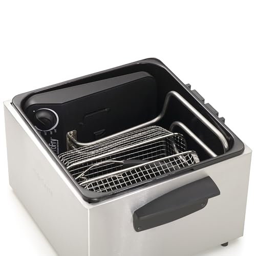 Presto 05466 Stainless Steel Dual Basket Pro Fry Immersion Element Deep Fryer