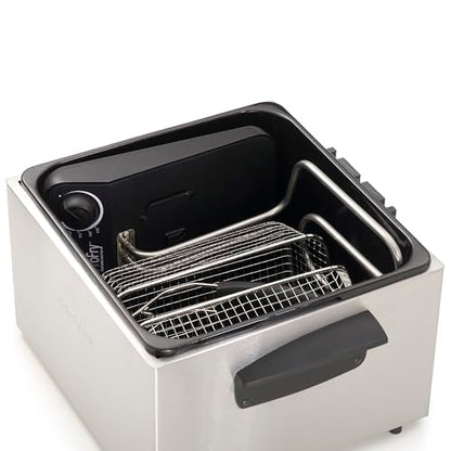 Presto 05466 Stainless Steel Dual Basket Pro Fry Immersion Element Deep Fryer