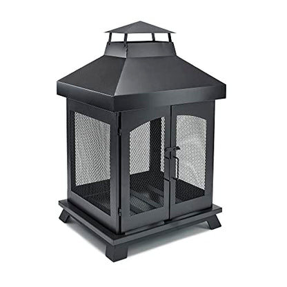 Endless Summer 45" Wood Burning Steel Outdoor Fireplace