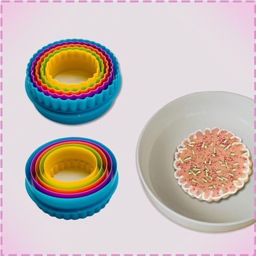 Cookie Cutter Set - 6 PCS Perfect for Baking Unique Flower, Round, and Circle Cookies