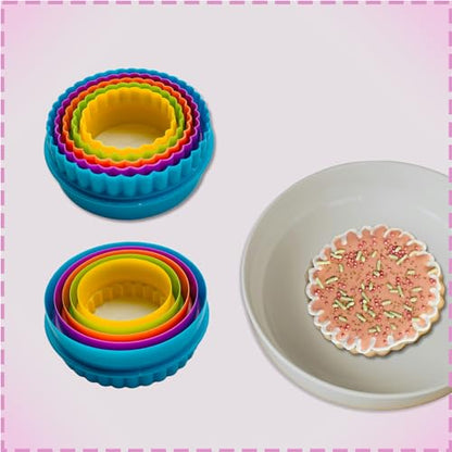 Cookie Cutter Set - 6 PCS Perfect for Baking Unique Flower, Round, and Circle Cookies