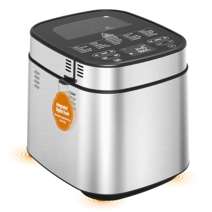 LCKSMAL 2026 Upgraded 2.5LB Bread Maker with Built-in Electronic Scale