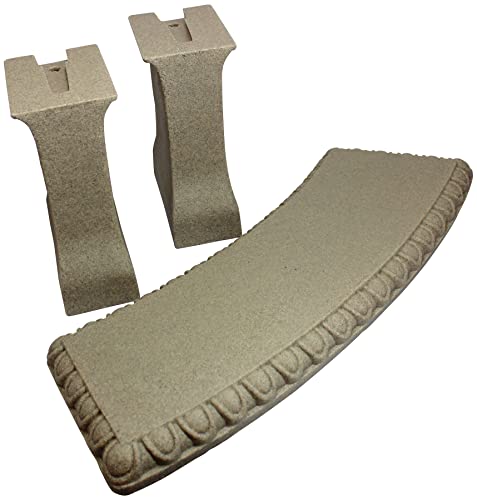 Emsco Group 2306-1AZ Garden Bench – Natural Sandstone Appearance – Made of Resin – Lightweight – 12” Height