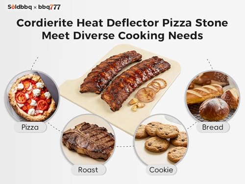 Pizza Stones Replacement Parts for Ooni Koda 16 Gas Oven, 28mbar Outdoor Propane Pizza Oven Cordierite Baking Stones for Ooni Pizza Stones Accessories for Bread