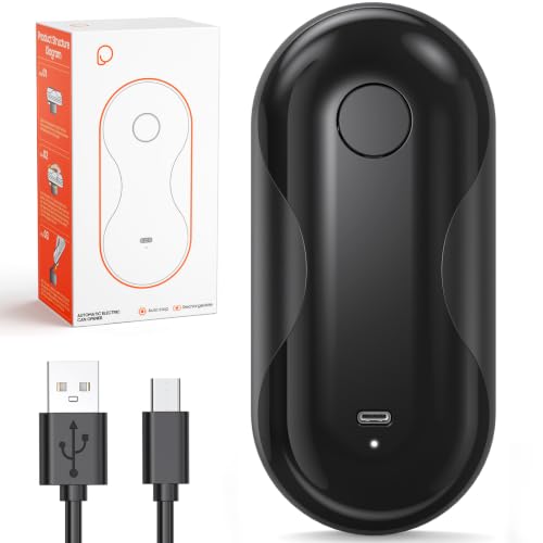 Electric Can Opener, Auto-Stop, USB-C Rechargeable, Side-Cut Smooth Edge, Hands Free Automatic Can Opener for Seniors & Arthritis Patients (Black)