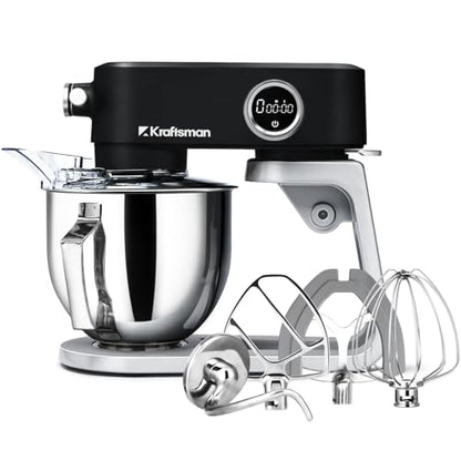 Kraftsman All Metal Stand Mixer DC Motor, Heavy Pizza Dough Mixer 5.3 QT