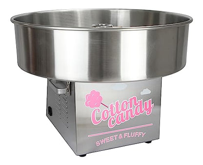 ANFIRE Commercial Professional Cotton Candy Machine 5" Spinner Head with 24" Metal Bowl and Floss Stabilizer Net