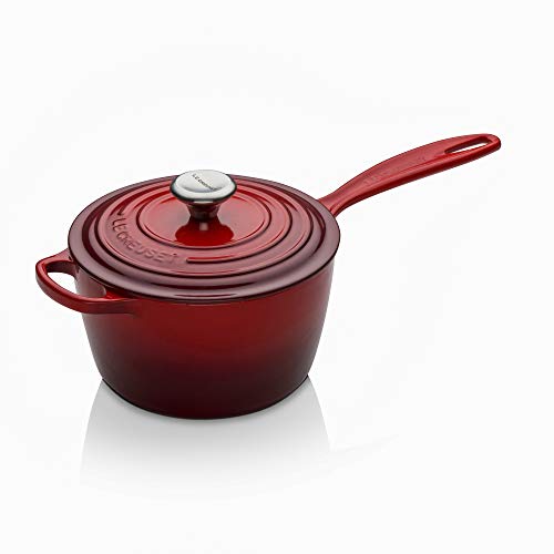 Le Creuset Enameled Cast Iron Signature Saucepan, 2.25 qt., Cerise