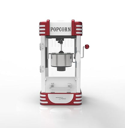 MAGNAVOX HOME, Popcorn Maker Machine Movie Theater/Cinema Style Popper with 2-Sided Serving Scoop. 2.5 Ounce, Red