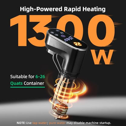 OUTOHOME Sous Vide Precision Machine,1300W WiFi Sous Vide Cooker