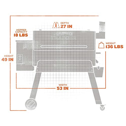 Traeger Grills Pro 34 Electric Wood Pellet Grill and Smoker, Bronze, 884 Square Inches Cook Area, 450 Degree Max Temperature, Meat Probe, 6 in 1 BBQ Grill