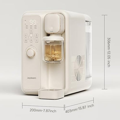 Joydeem Instant Hot & Cold Water Dispenser, Automatic Tea & Coffee Brewer, Adjustable Temperature and Volume, BPA Free, 3.5L 120Oz