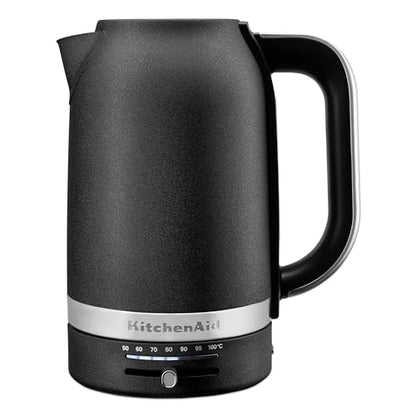KitchenAid 1.7L Electric Kettle, Temp Control KEK1701, Cast Iron Black