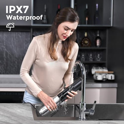 KitchenBoss WIFI Sous Vide Cooker: Ultra-Quiet Sous-vide Cooking Machine 1100 Watts Stainless Steel Immersion Circulator for Kitchen with TFT Preset Recipes (Black)