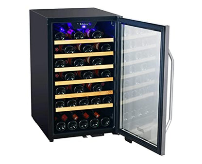 EdgeStar CWF440SZ 20 Inch Wide 44 Bottle Capacity Free Standing Wine Cooler with Reversible Door and LED Lighting